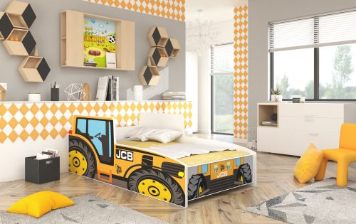 Dětská postel Traktor žlutý 140x70 + matrace ZDARMA!