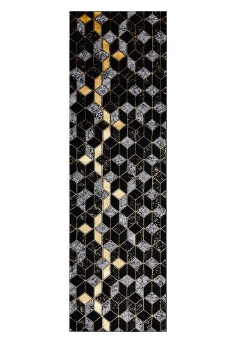 Běhoun Gloss 400B 86 3D geometric black/gold-60x200