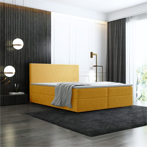 Box spring postel Bodie 160x200 cm žlutá