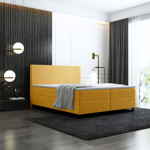 Box spring postel Bodie "2" 140x200 cm žlutá